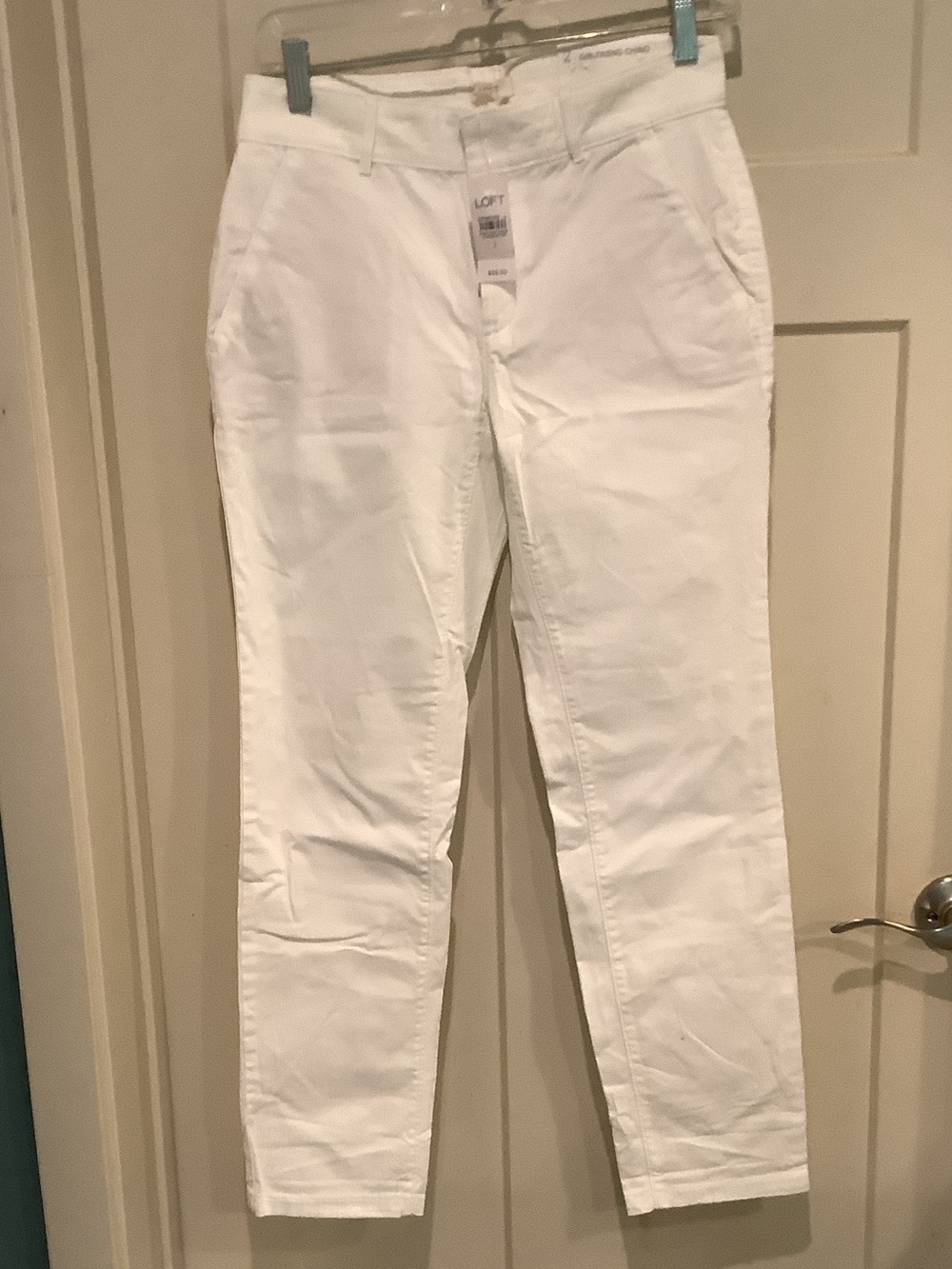 LOFT White Skinny Ankle Jeans